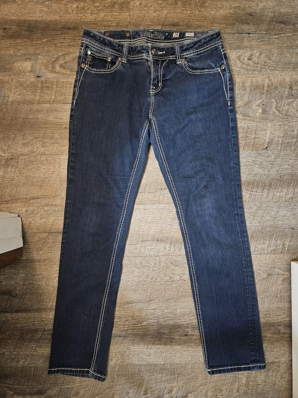Miss Me Dark Blue Easy Skinny Jeans - Size 28